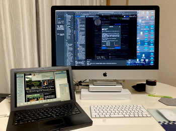 iMac27（2021）と、MacBook（2006年：Intel_shodai）_2020-0131.jpeg